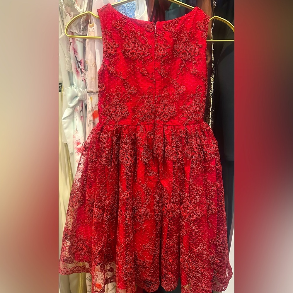 Pastourelle Pippa And Julie 6X red lace dress